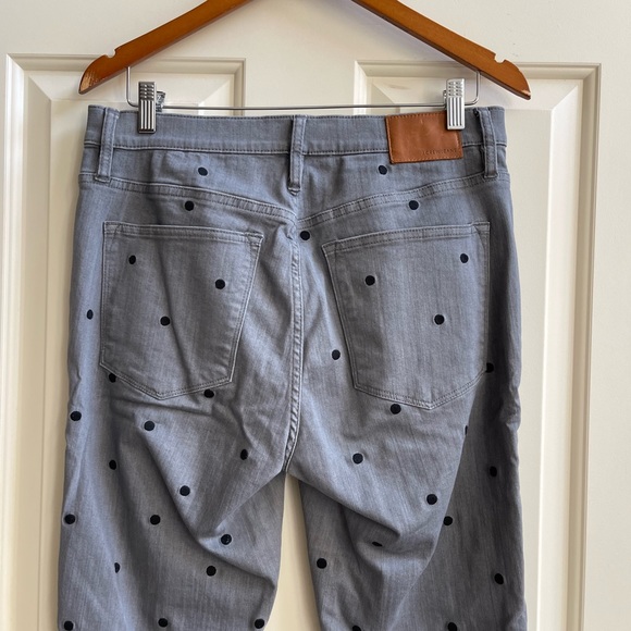 J. Crew High Rise Toothpick Polka Dot Jeans - Picture 6 of 8